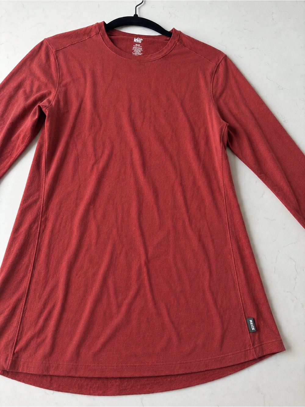 REI 100% Merino Wool 185 Long Sleeve Women's Base Layer Top Small Rust - Picture 2 of 4